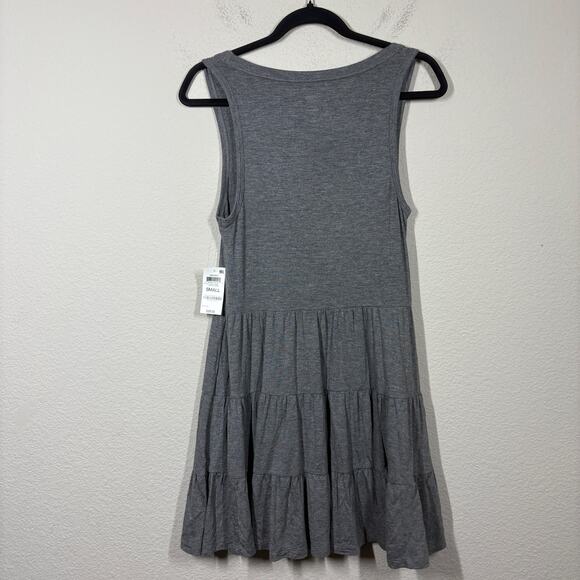 Jenni Intimates Size Small Sleeveless Tiered Chemise Dress Pewter Heather Gray - Picture 3 of 8